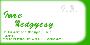 imre medgyesy business card